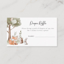 Woodland Animals Babydusche Windelwindeln Begleitkarte