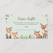 Woodland Animals Babydusche Windelwindeln Begleitkarte (Vorderseite)