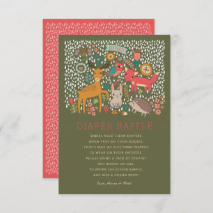 Woodland Animals Babydusche Windelwindeln Einladung