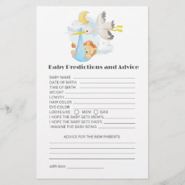 Woodland Animals Babyprognosen und Ratschläge Kart