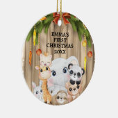 Woodland Animals Baby's First Christmas Ornament (Rechts)