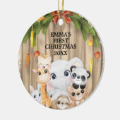 Woodland Animals Baby's First Christmas Ornament (Links)