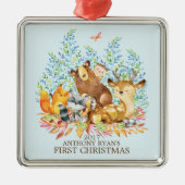Woodland Animals Baby's First Christmas Ornament (Vorne)