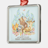 Woodland Animals Baby's First Christmas Ornament (Links)