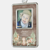 Woodland Animals Baby's First Rahmen-Ornament Silber (Links)