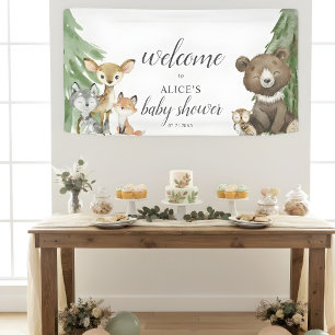 Woodland Animals Begrüßungs-Baby-Duschbanner Banner