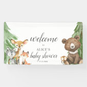 Woodland Animals Begrüßungs-Baby-Duschbanner Banner (Horizontal)