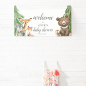 Woodland Animals Begrüßungs-Baby-Duschbanner Banner (InSitu)