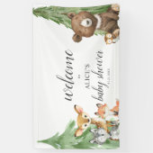 Woodland Animals Begrüßungs-Baby-Duschbanner Banner (Vertikal)