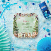 Woodland Animals Berry Blume Kinderdusche Pappteller (Party)