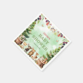 Woodland Animals Berry Blume Kinderdusche Serviette (Ecke)