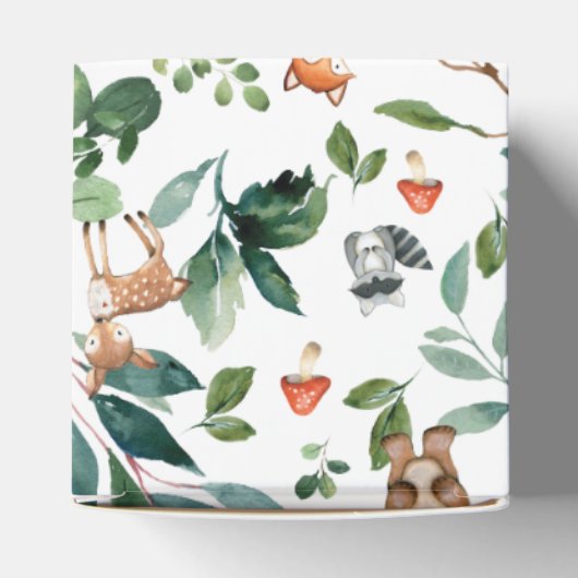 Woodland Animals Birthday Baby Dusche Vielen Dank Geschenkschachtel (Oben)