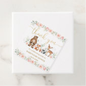 Woodland Animals Blush Bloral Baby Dusche Geburtst Geschenkanhänger (Beispiel)