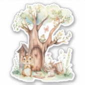 Woodland Animals Boho Kinderdusche Aufkleber (Vorderseite)