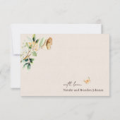 Woodland Animals Boho Kinderdusche Danke Karte (Rückseite)