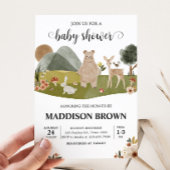 Woodland Animals Boho Kinderdusche Einladung