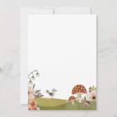 Woodland Animals Boho Kinderdusche Einladung (Rückseite)