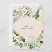 Woodland Animals Boho Kinderdusche Einladung (Rückseite)