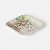 Woodland Animals Boho Kinderdusche Pappteller (Gewinkelt)