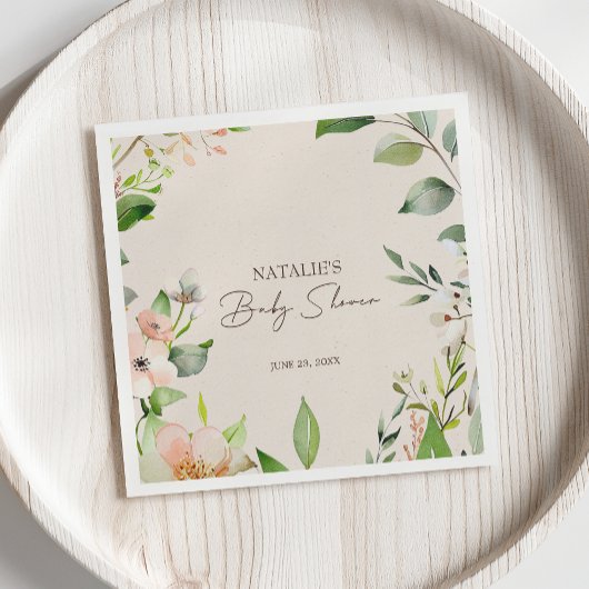 Woodland Animals Boho Kinderdusche Serviette