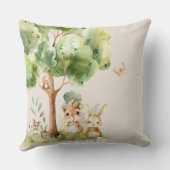 Woodland Animals Boho Rustic Baby Kissen (Rückseite)