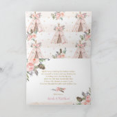 Woodland Animals Boho Tribal Baby Showday Dankeskarte (Innenseite)