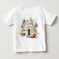 Woodland Animals Boy 1. Geburtstag T - Shirt