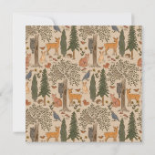 Woodland Animals Boy Baby Dusche Dankeskarte (Rückseite)