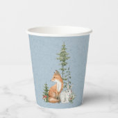 Woodland Animals Boy Baby Dusche Pappbecher (Rückseite)