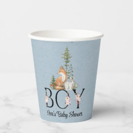 Woodland Animals Boy Baby Dusche Pappbecher