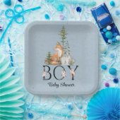 Woodland Animals Boy Baby Dusche Pappteller (Party)