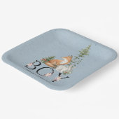 Woodland Animals Boy Baby Dusche Pappteller (Gewinkelt)