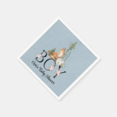 Woodland Animals Boy Baby Dusche Serviette (Ecke)