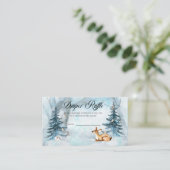 Woodland Animals Boy Baby Duwer Windelwanne Raffle Begleitkarte (Stehend Vorderseite)