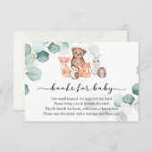 Woodland Animals Bücher für die Beipackkarte Begleitkarte (Vorne/Hinten)