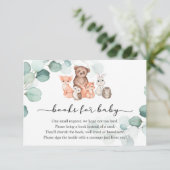 Woodland Animals Bücher für die Beipackkarte Begleitkarte (Stehend Vorderseite)