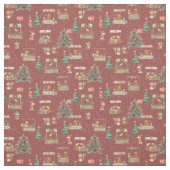 Woodland animals celebrating Xmas - amber Stoff (Muster)