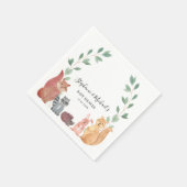 Woodland Animals Couple's Baby Shower Serviette (Ecke)