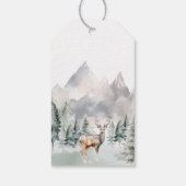 Woodland Animals Deer Winter Baby Dusche Vielen Da Geschenkanhänger (Rückseite)