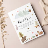 Woodland Animals Fall Baby Dusche Dankeskarte