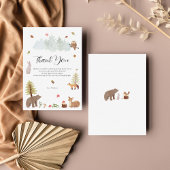 Woodland Animals Fall Baby Dusche Dankeskarte