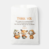 Woodland Animals Fall Kids' Birthday Thank You Geschenktütchen (Vorderseite)