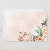 Woodland Animals Fall Pumpkin Floral Baby Dusche Einladung (Rückseite)