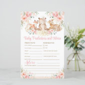 Woodland Animals Floral Baby Vorhersagen & Ratschl (Stehend Vorderseite)