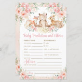 Woodland Animals Floral Baby Vorhersagen & Ratschl (Vorne/Hinten)