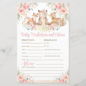 Woodland Animals Floral Baby Vorhersagen & Ratschl (Vorderseite)
