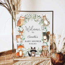 Woodland Animals Forest Baby Dusche