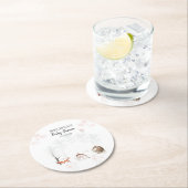 Woodland Animals Forest Baby Dusche Runder Pappuntersetzer (Vor Ort)