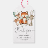 Woodland Animals Forest Baby Dusche Vielen Dank Geschenkanhänger (Vorderseite)