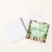 Woodland Animals Forest Baby Shooting Gästebuch Notizblock (Innenseite)